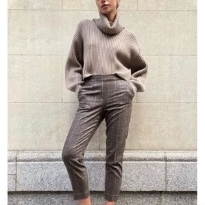 Babaton Atelier Plaid Wool Cashmere Blend Pant